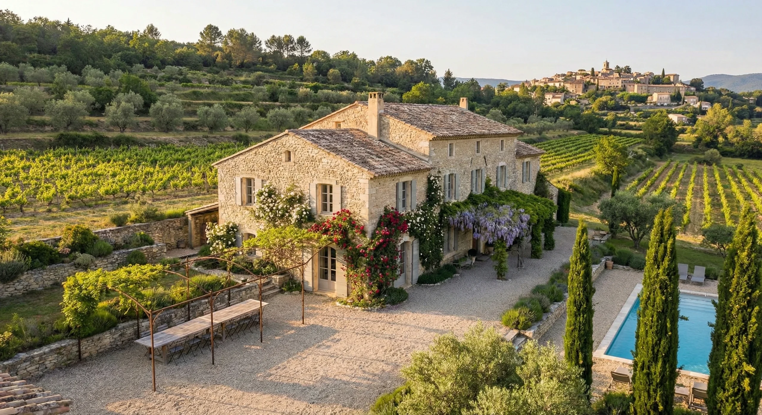 Mas provençal dans le Luberon